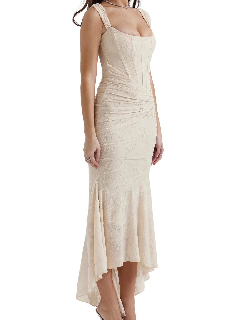 Cesca Floral Ruched Corset Dress By House Of Cb — image 3 of 8